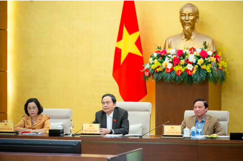 Chủ tịch Quốc hội Trần Thanh Mẫn chủ trì cuộc họp với các cơ quan của Quốc hội, Văn phòng Quốc hội. Ảnh: QH