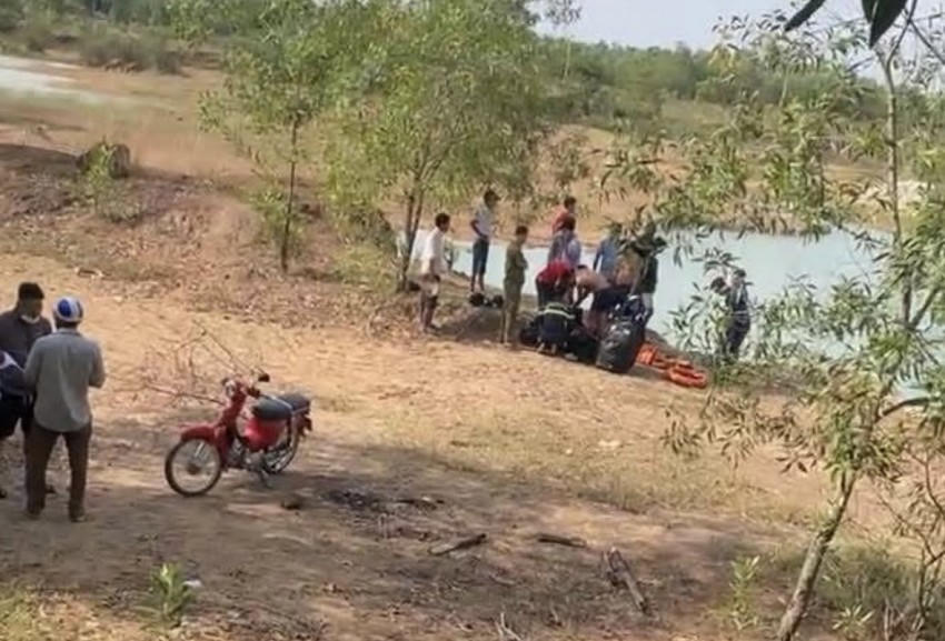 Hiện trường vụ đuối nước.