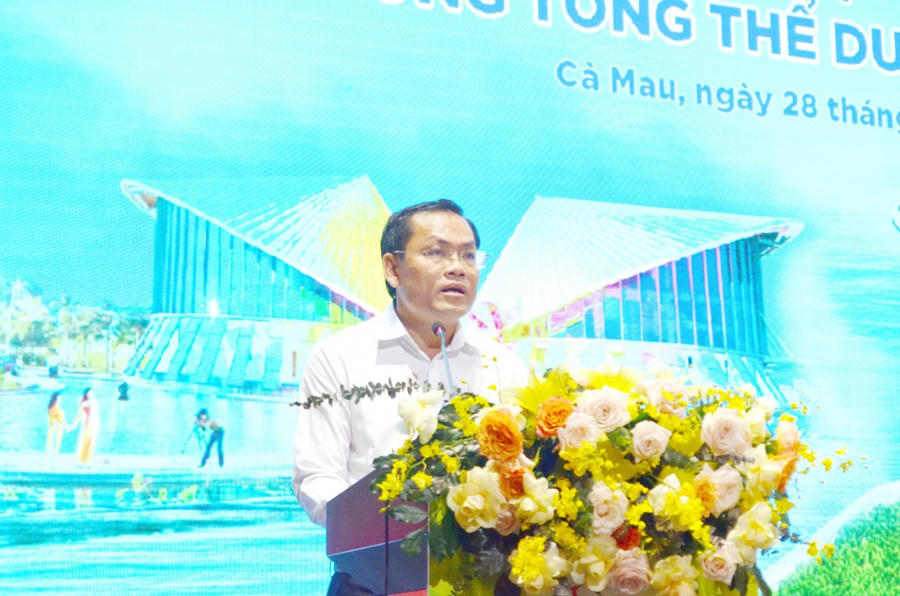 Ông Ngô Vũ Thăng – Phó Chủ tịch UBND tỉnh Cà Mau, phát biểu chào mừng Hội thảo.