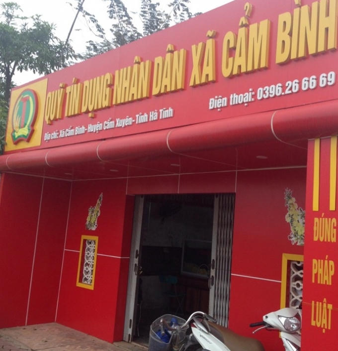 Trụ sở Quỹ tín dụng nhân dân xã Cẩm Bình.