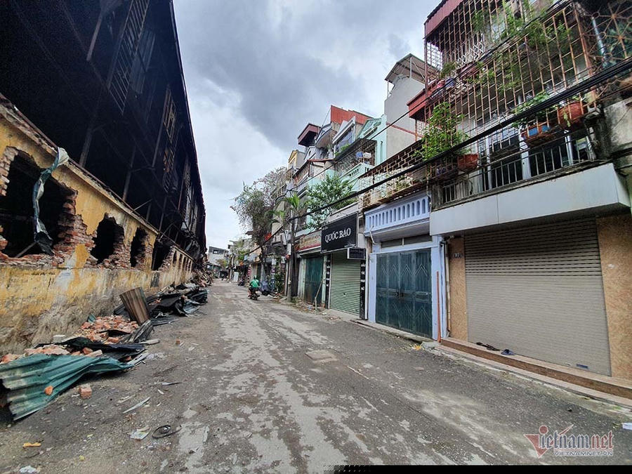 Con ngõ 342 Khương Đình vắng vẻ.