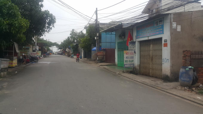 Đoạn đường nơi chị Ch. bán hàng, nơi được cho là hiện trường vụ án.