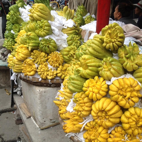 Phật thủ thi nhau xuống phố đón Tết.