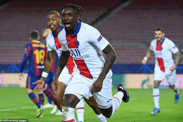 Kean nâng tỷ số lên 3-1 cho PSG ở phút 70