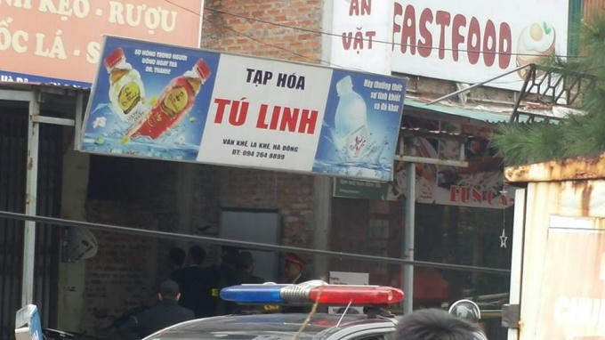Đối tượng cố thủ trong nhà.