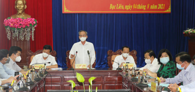 Bí thư Tỉnh Bạc Liêu Lữ Văn Hùng đề nghị các Sở, ngành, địa phương không được chủ quan, lơ là trong phòng, chống dịch COVID-19.