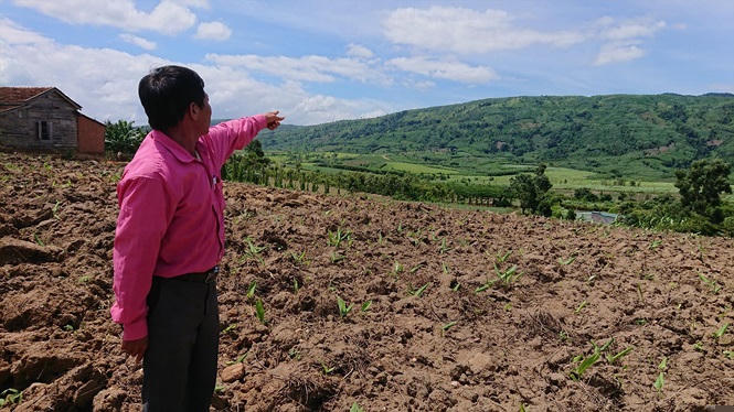 Đất bị người dân lấn chiếm trong vùng dự án.