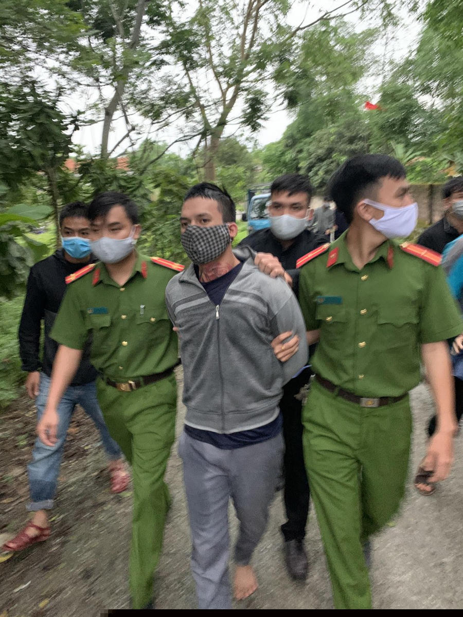 Đối tượng Sơn bị lực lượng của Ban chuyên án khống chế