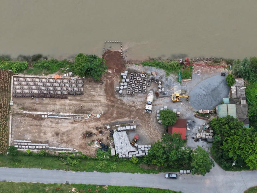 Hiện trạng vi phạm nhà bà Nguyễn Thị Thu Huyền (địa chỉ thường trú tại thôn Tân Thành, phường Thái Bình)