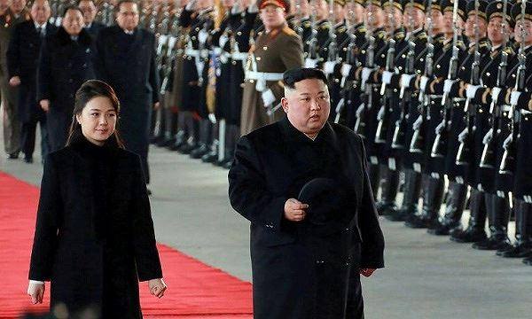 Nhà lãnh đạo Triều Tiên Kim Jong-un và phu nhân.