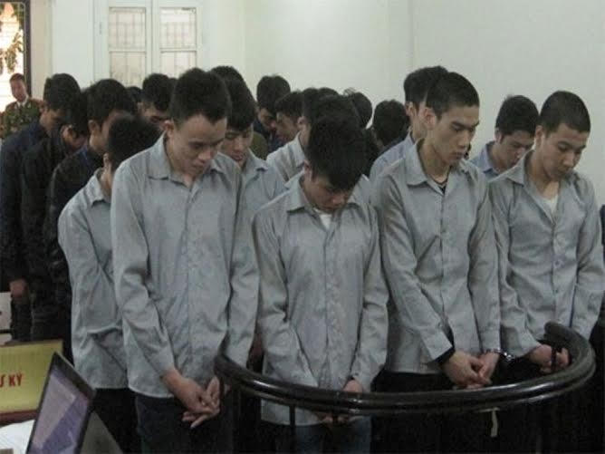 Các bị cáo tại tòa