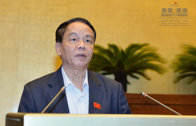 Chủ nhiệm Ủy ban Quốc phòng - an ninh Võ Trọng Việt. (Ảnh: Cổng TTQH)