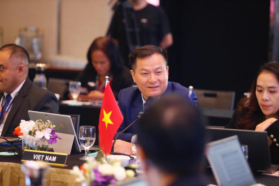 Đại diện của Uỷ ban Cạnh tranh Quốc gia cho ý kiến tại Hội nghị ACCP. (Ảnh: Bộ Công thương)