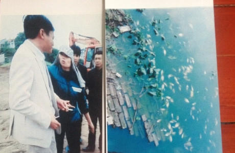 Được “bật đèn xanh” Cty TNHH Xây dựng và Thương mại Thành Đạt san lấp ao trái phép gây thiệt hại hàng tấn cá của dân.