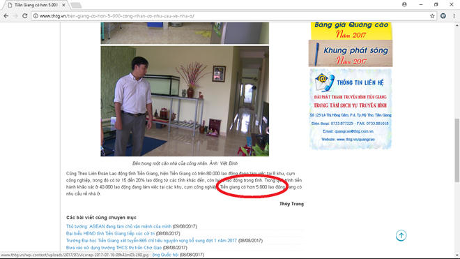 Hình chụp lại từ trang Web