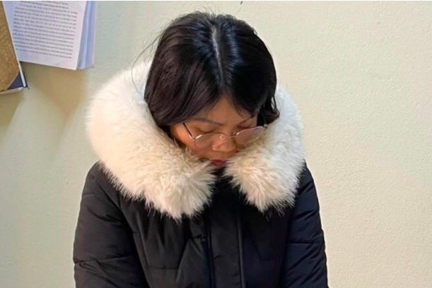 Chấm tại cơ quan công an (Ảnh: Công an cung cấp).