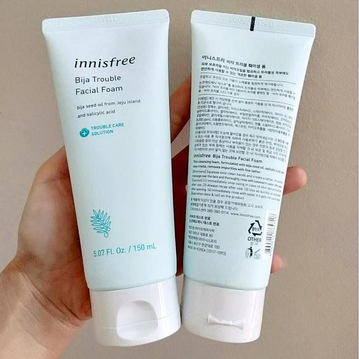Thu hồi sữa rửa mặt Innisfree Bija Trouble Facial Foam. Ảnh minh họa Internet