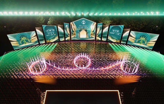 Sân khấu mùa 2 của Hoa hậu Doanh nhân Hoàn vũ Việt Nam 2025.