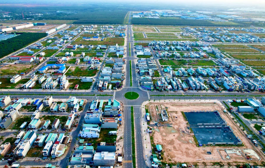 Một góc khu tái định cư Lộc An - Bình Sơn dành cho người dân nhường đất làm sân bay Long Thành.