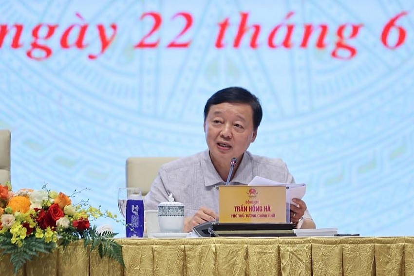 Phó thủ tướng Trần Hồng Hà nêu ý kiến tại hội nghị.