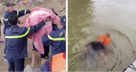 Nạn nhân được cứu sống và khẩn trương đưa đi cấp cứu 