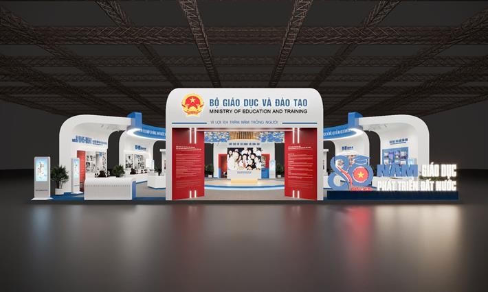 Dự kiến phương án thiết kế Triển lãm của Bộ GDĐT. (Ảnh: moet.gov.vn)