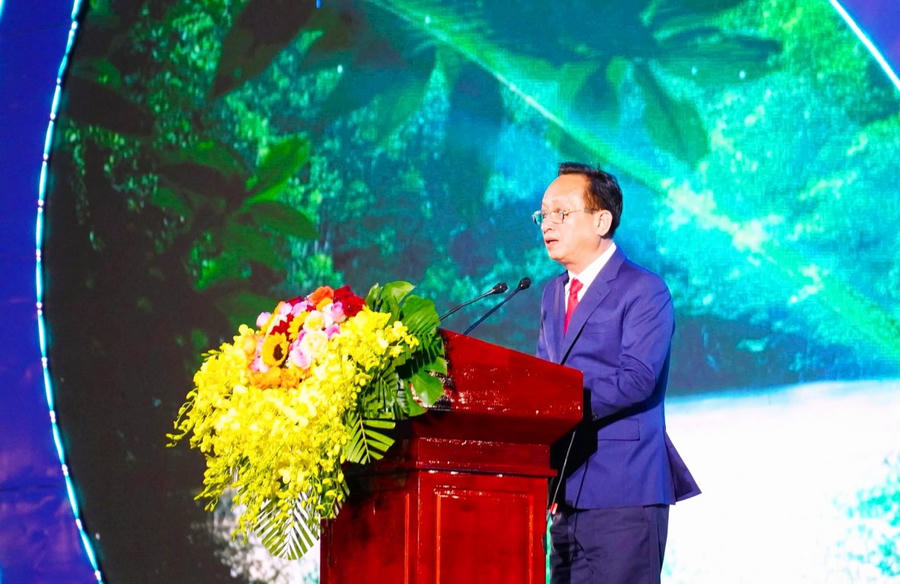 Ông Phạm Văn Thiều - Phó Bí thư Tỉnh ủy, Chủ tịch HĐND tỉnh phát biểu.