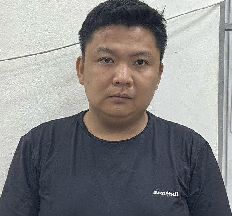 Đối tượng Nguyễn Xuân Trường tại cơ quan Công an.