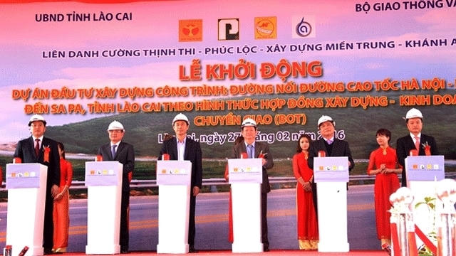 Phó thủ tướng Nguyễn Xuân Phúc phát động lễ khởi công tuyến đường nối cao tốc Nội Bài - Lào Ci- Sa Pa.