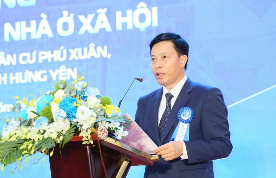 Ông Lại Văn Hoàn, Phó Chủ tịch UBND tỉnh Hưng Yên phát biểu tại buổi lễ.
