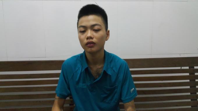 Đối tượng Đức tại cơ quan điều tra.