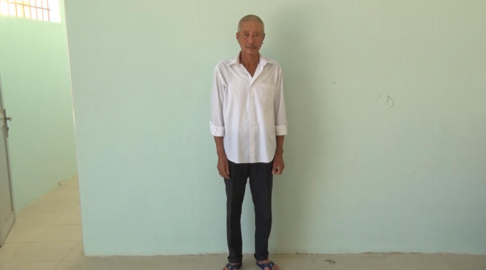 Lê Văn Kha tại cơ quan công an (Ảnh: Nguyễn Hảo)