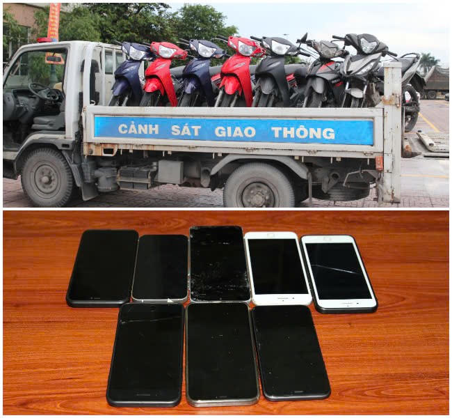 Tang vật vụ việc ngày 08/6/2025 Cơ quan Công an thu và tạm giữ - Ảnh Công an Nghệ An.