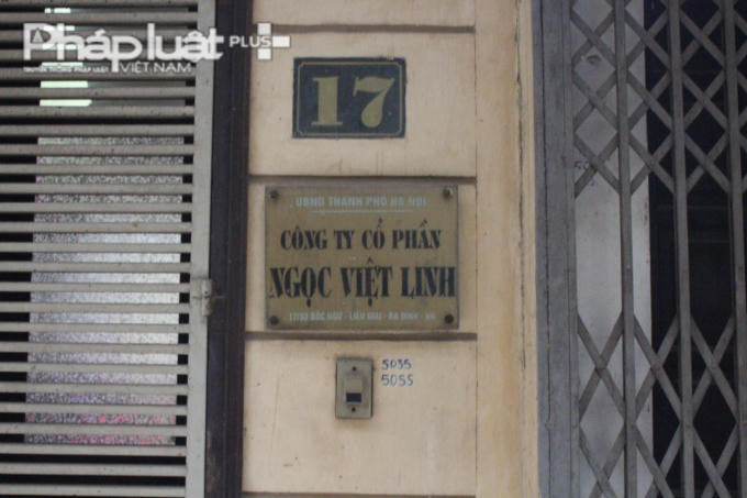 Trụ sở của Công ty CP Ngọc Việt Linh, đơn vị vừa bị Cục Thuế bêu tên vì nợ thuế, phí.