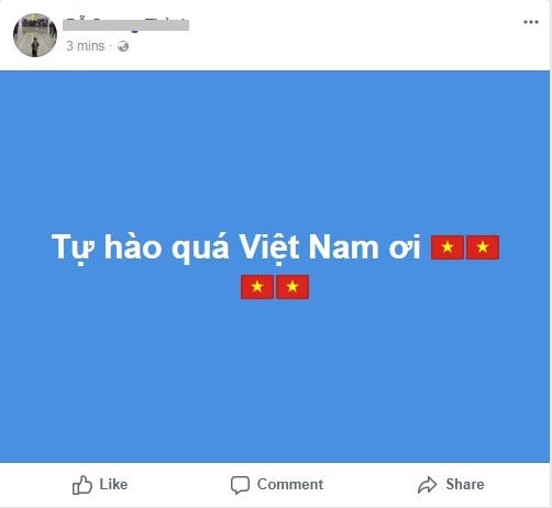 Facebook tràn ngập hình ảnh chúc mừng chiến thắng của đội tuyển U23 Việt Nam.
