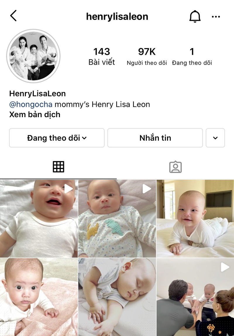 Các bài đăng về bé Subeo, Lisa, Leon trên mạng đều nhận được từ 30.000 lượt thích, hàng trăm nghìn lượt xem video. 