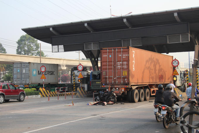 Hiện trường vụ tai nạn.