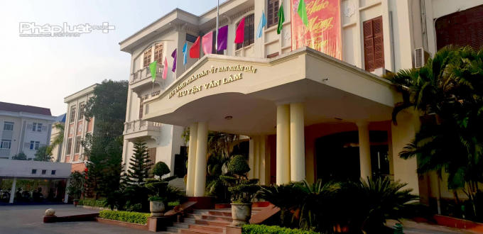 Trụ sở UBND huyện Văn Lâm (Hưng Yên). Ảnh Chí Kiên.