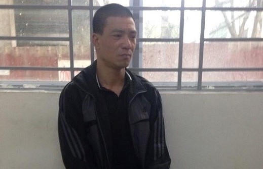 Đối tượng Ngô Quang Hòa tại cơ quan điều tra