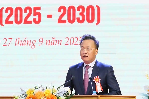 Bí thư Tỉnh ủy Hưng Yên, ông Nguyễn Hữu Nghĩa phát biểu tại Đại hội.