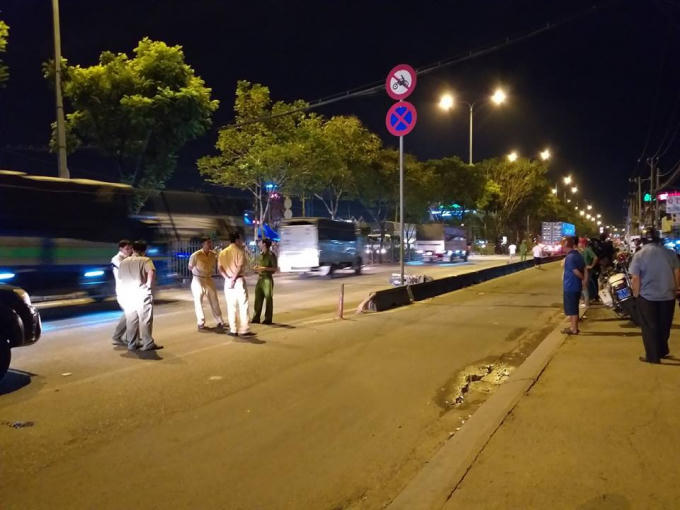 Hiện trường vụ tai nạn.