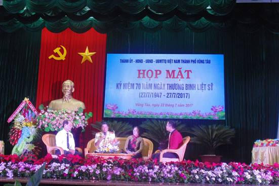 TP Vũng Tàu tổ chức họp mặt kỷ niệm 70 năm ngày Thương binh - Liệt sĩ.