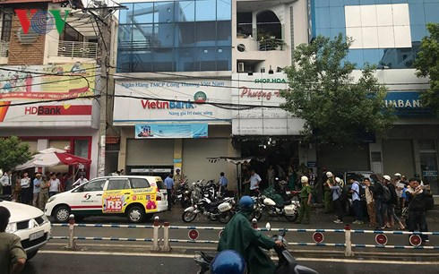 Phòng giao dịch Ngân hàng ViettinBank nơi xảy ra vụ cướp kỳ lạ.