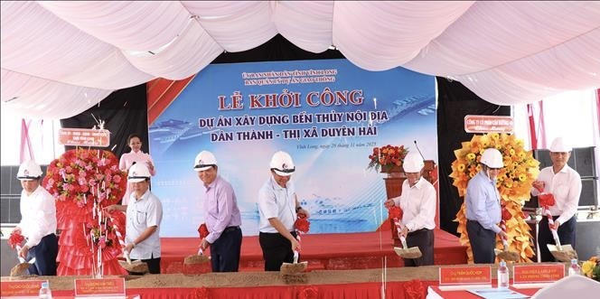 Khởi công dự án xây dựng Bến thủy nội địa gần 80 tỷ đồng kết nối đi Côn Đảo. (Ảnh: TTXVN)