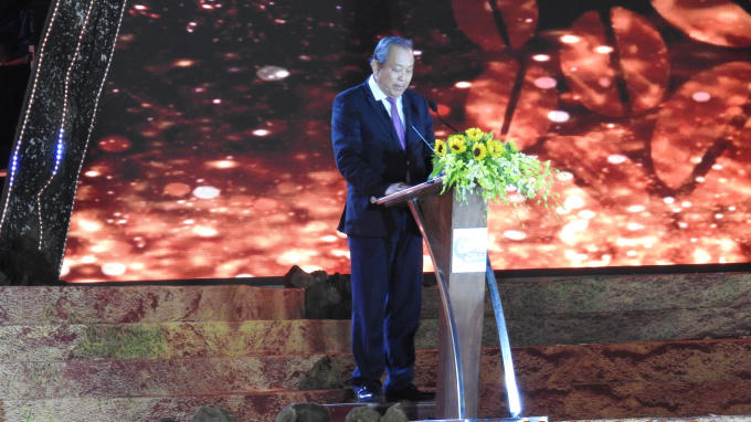 Phó Thủ tướng Thường trực Chính phủ Trương Hòa Bình phát biểu tại lễ khai mạc.
