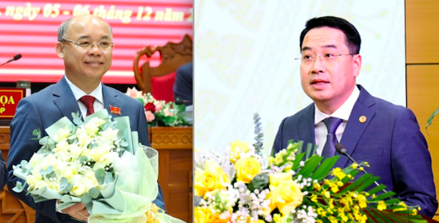 Ông Trương Công Thái (bìa trái) được Thủ tướng phê chuẩn giữ chức vụ Phó Chủ tịch UBND tỉnh Đắk Lắk và ông Nguyễn Anh Tuấn (bía phải) được Thủ tướng phê chuẩn giữ chức Chủ tịch UBND tỉnh Yên Bái.