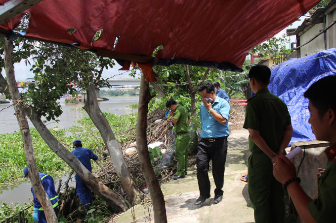 Hiện trường nơi phát hiện thi thể nạn nhân.