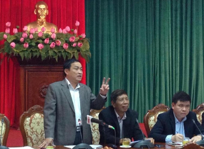 Lạnh đạo sở Lao động Thương binh Xã hội Hà Nội thông tin tại buổi giao ban báo chí.