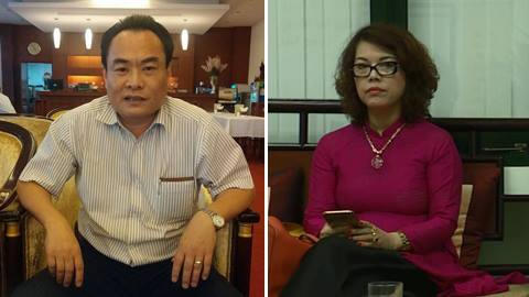 Đối tượng Trần Đức Trung và Lê Thị Hằng. (ảnh IT).
