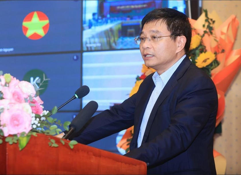 Ông Nguyễn Văn Thắng, Bộ trưởng Bộ GTVT phát biểu tại Hội nghị. (Nguồn ảnh: Bộ GTVT)
